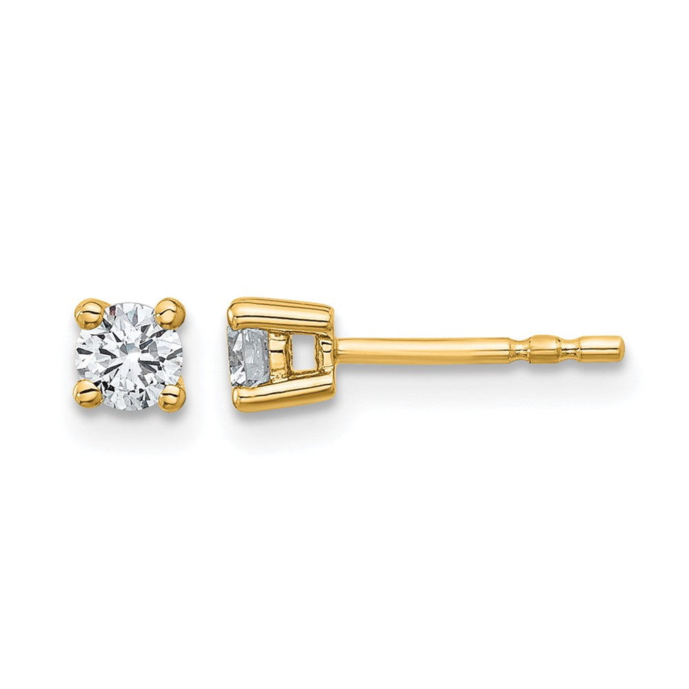 14ky 1/3ct Lab Grown Diamond VS/SI+ G+ Round Comp Heavyweight Earrings
