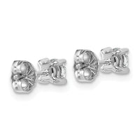 18kw 1/2ct Cert Lab Grown Diamond VS+ F+ Round Complete Stud Earrings