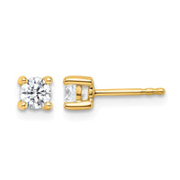 18ky 1/2ct Lab Grown Diamond VS+ F+ Round Complete Stud Earrings