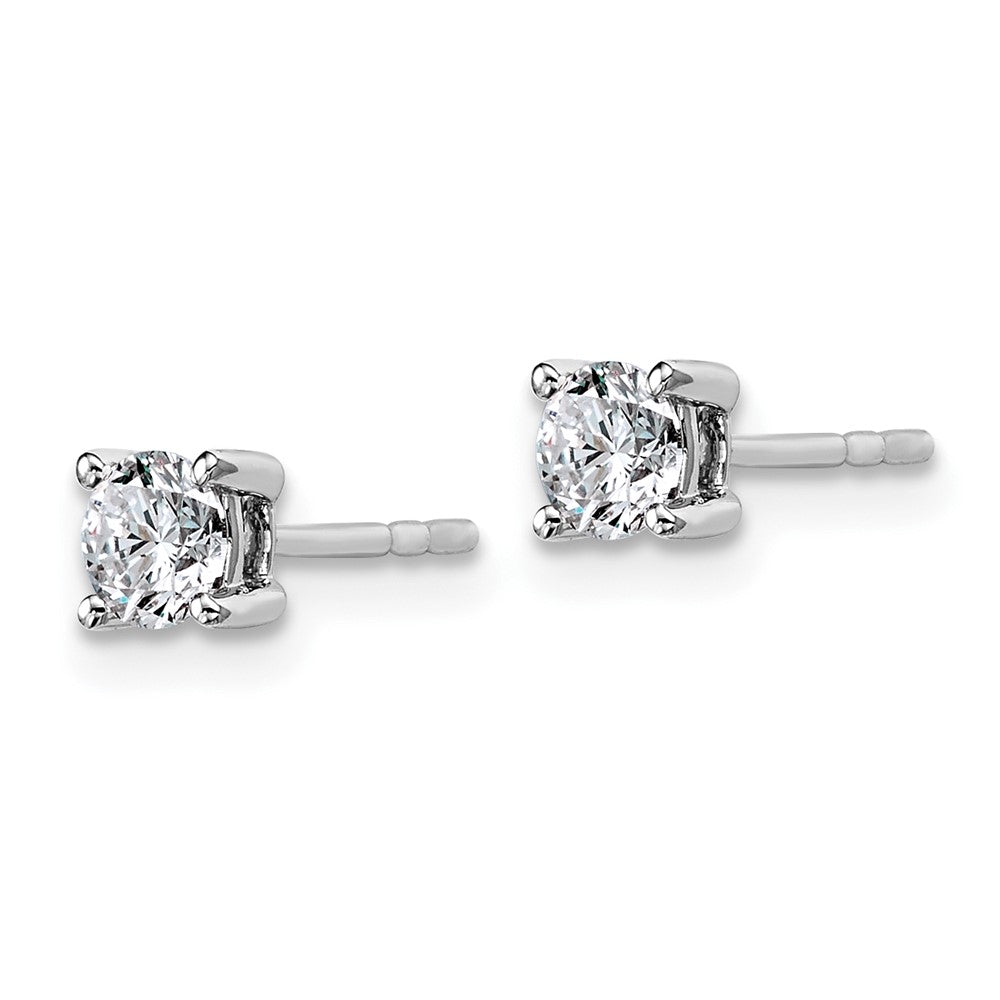 Plat 1/2ct Lab Grown Diamond VS+ F+ Round Complete Stud Earrings