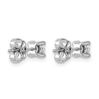 Plat 1/2ct Lab Grown Diamond VS+ F+ Round Complete Stud Earrings