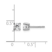 Plat 1/2ct Lab Grown Diamond VS+ F+ Round Complete Stud Earrings