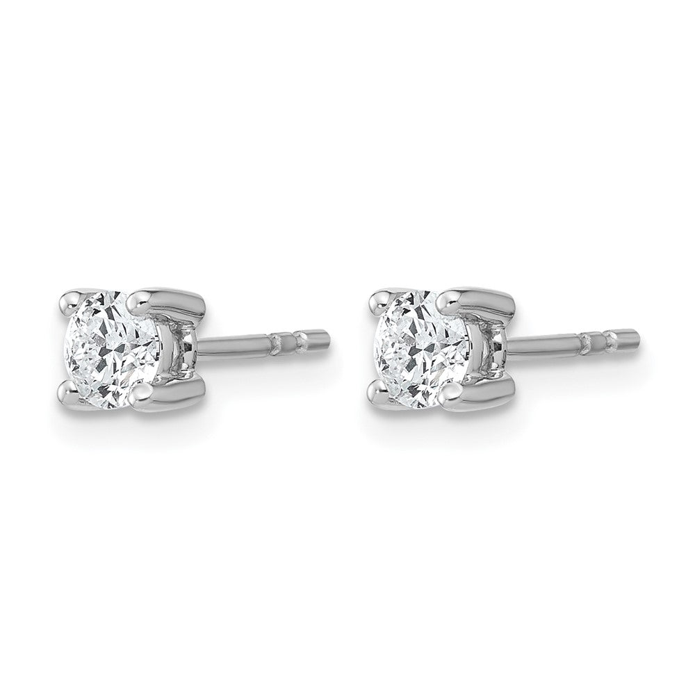 14kw 1/2ct Cert Lab Grown Dia VS/SI+ G+ Round Comp Heavyweight Earrings