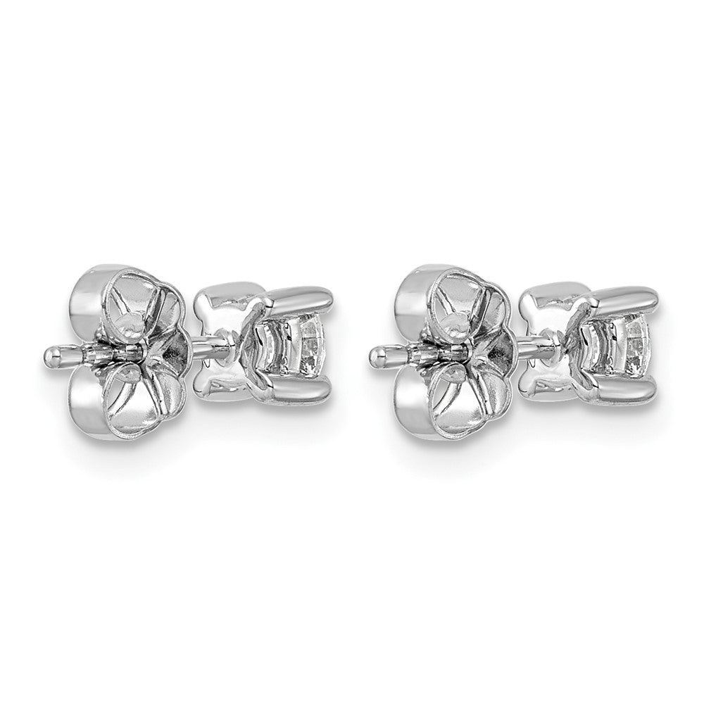 14kw 1/2ct Cert Lab Grown Dia VS+ F+ Round Comp Heavyweight Earrings