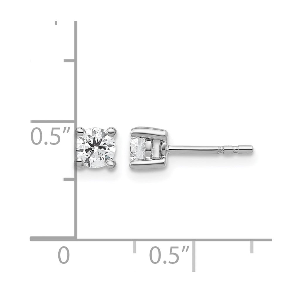 14kw 1/2ct Lab Grown Diamond VS/SI+ G+ Round Comp Hvywt Earrings