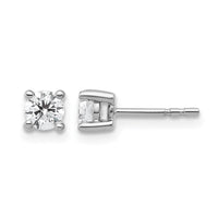 14kw 1/2ct Cert Lab Grown Dia VS+ F+ Round Comp Heavyweight Earrings