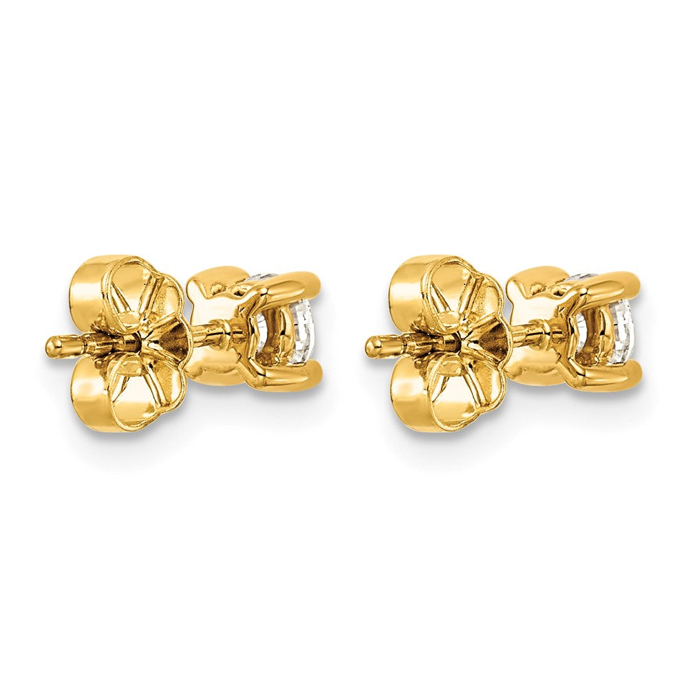 14ky 1/2ct Lab Grown Diamond VS/SI+ G+ Round Comp Heavyweight Earrings