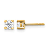 14ky 1/2ct Cert Lab Grown Dia VS+ F+ Round Comp Heavyweight Earrings