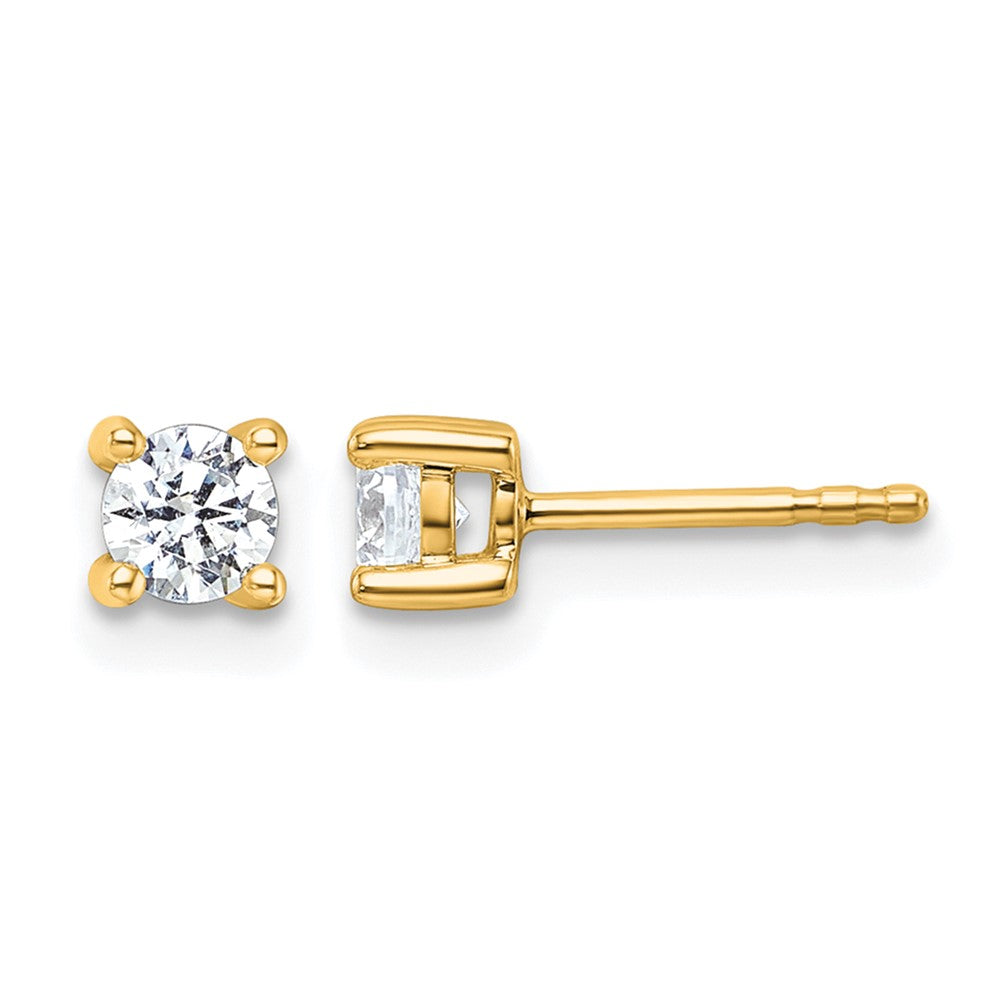 14ky 1/2ct Lab Grown Diamond VS/SI+ G+ Round Comp Heavyweight Earrings