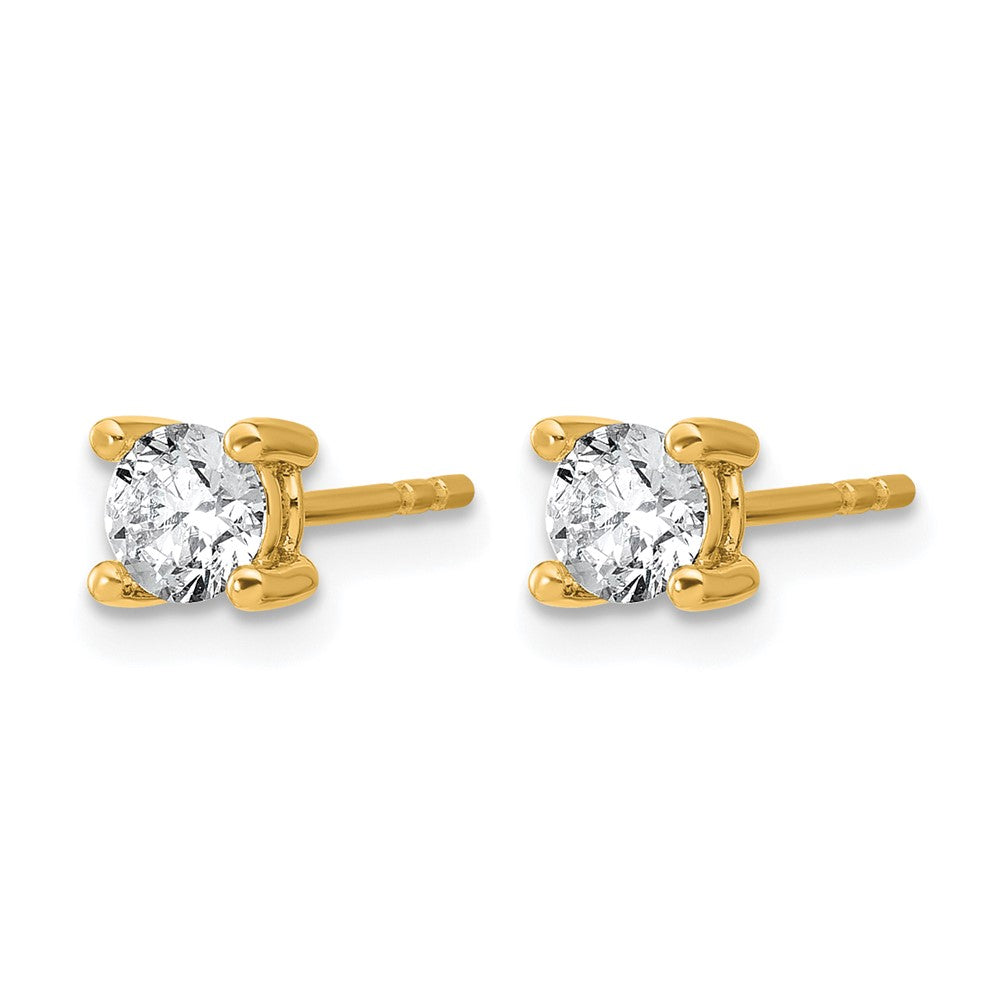 14ky 5/8ct Cert Lab Grown Diamond VS+ F+ Round Comp Hvywt Earrings