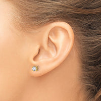 14ky 5/8ct Lab Grown Diamond VS+ F+ Round Comp Heavyweight Earrings