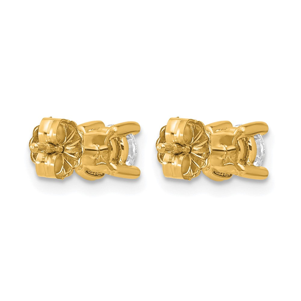 14ky 5/8ct Lab Grown Diamond VS+ F+ Round Comp Heavyweight Earrings