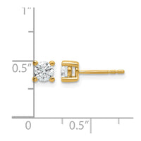 14ky 5/8ct Cert Lab Grown Dia VS/SI+ G+ Round Comp Heavyweight Earrings