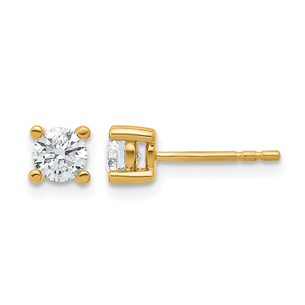 14ky 5/8ct Cert Lab Grown Diamond VS+ F+ Round Comp Hvywt Earrings