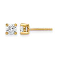 14ky 5/8ct Cert Lab Grown Diamond VS+ F+ Round Comp Hvywt Earrings