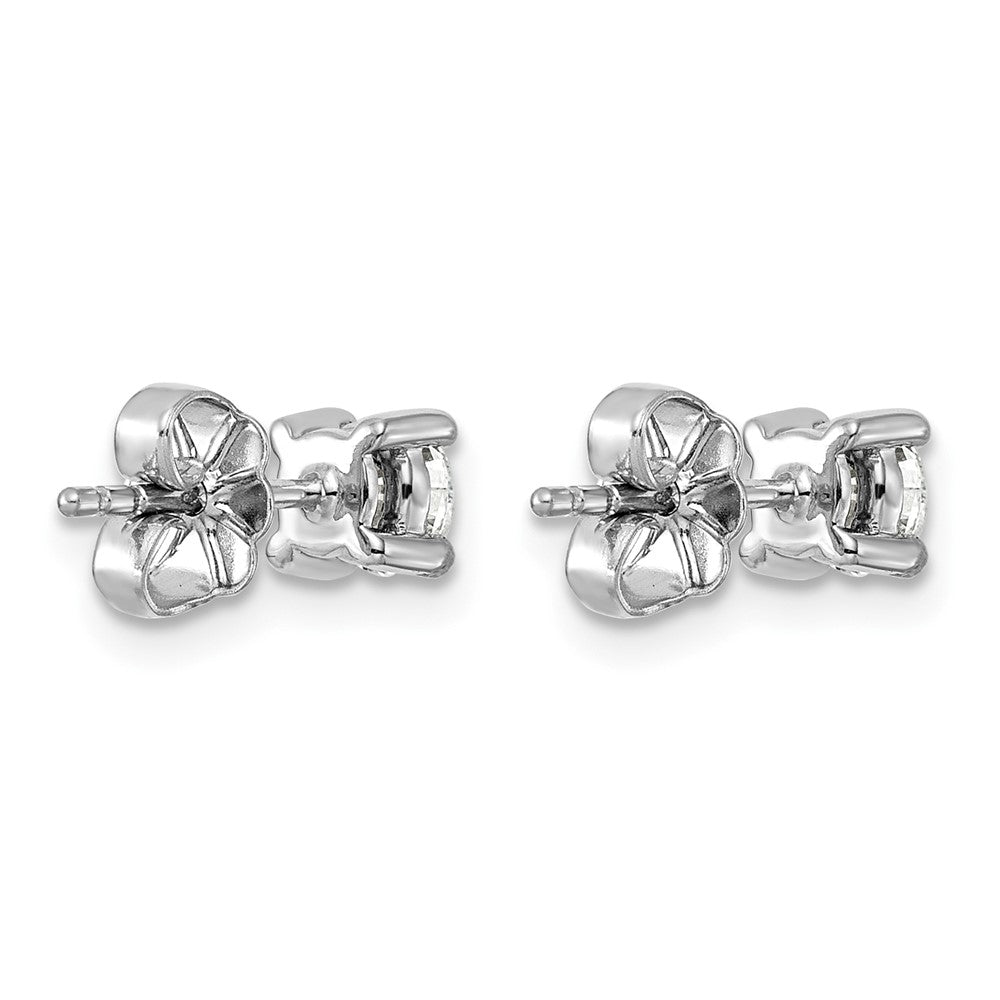 Plat 3/4ct Lab Grown Diamond VS+ F+ Round Complete Stud Earrings