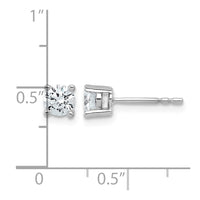 Plat 3/4ct Lab Grown Diamond VS+ F+ Round Complete Stud Earrings