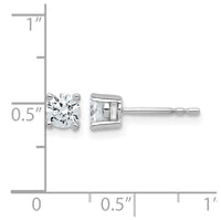14kw 3/4ct Cert Lab Grown Dia VS+ F+ Round Comp Heavyweight Earrings