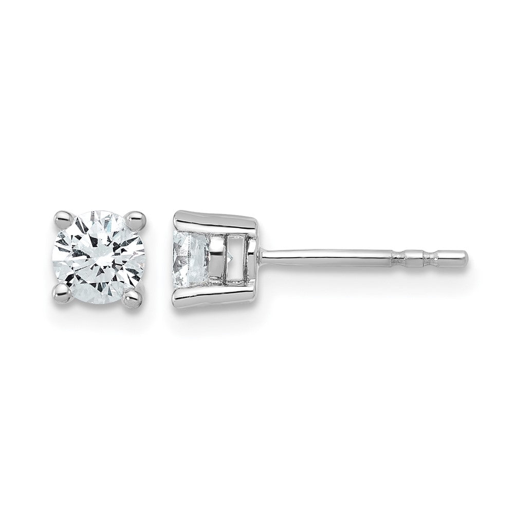 14kw 3/4ct Lab Grown Diamond VS+ F+ Round Complete Hvywt Earrings