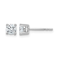 14kw 3/4ct Cert Lab Grown Dia VS+ F+ Round Comp Heavyweight Earrings