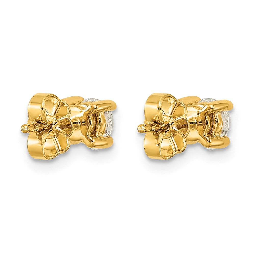 14ky 3/4ct Cert Lab Grown Dia VS/SI+ G+ Round Comp Heavyweight Earrings