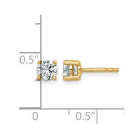 14ky 3/4ct Cert Lab Grown Dia VS/SI+ G+ Round Comp Heavyweight Earrings
