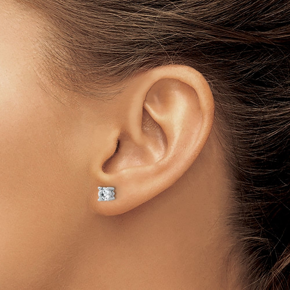 14kw 7/8ct Lab Grown Diamond VS/SI+ G+ Round Comp Heavyweight Earrings