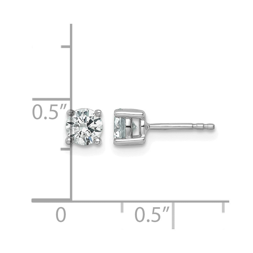 14kw 7/8ct Lab Grown Diamond VS/SI+ G+ Round Comp Heavyweight Earrings