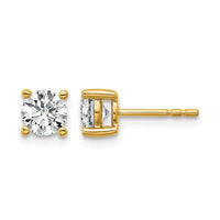 18ky 1ct Cert Lab Grown Diamond VS+ F+ Round Complete Stud Earrings