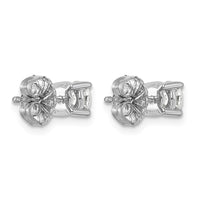 SS RH-plated 1ct Lab Grown Diamond VS/SI+ G+ Round Comp Stud Earrings