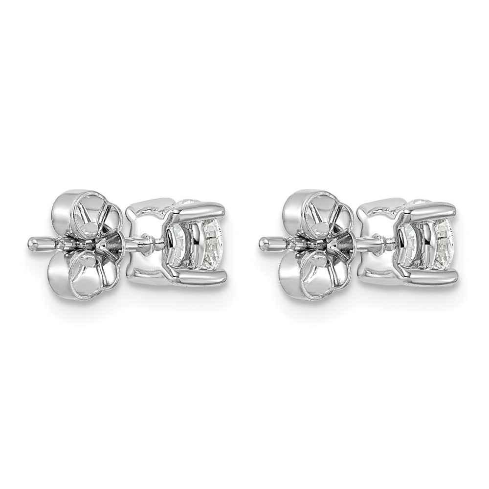 14kw 1ct Lab Grown Diamond VS+ F+ Round Comp Heavyweight Earrings