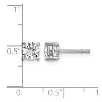 14kw 1ct Lab Grown Diamond VS+ F+ Round Comp Heavyweight Earrings