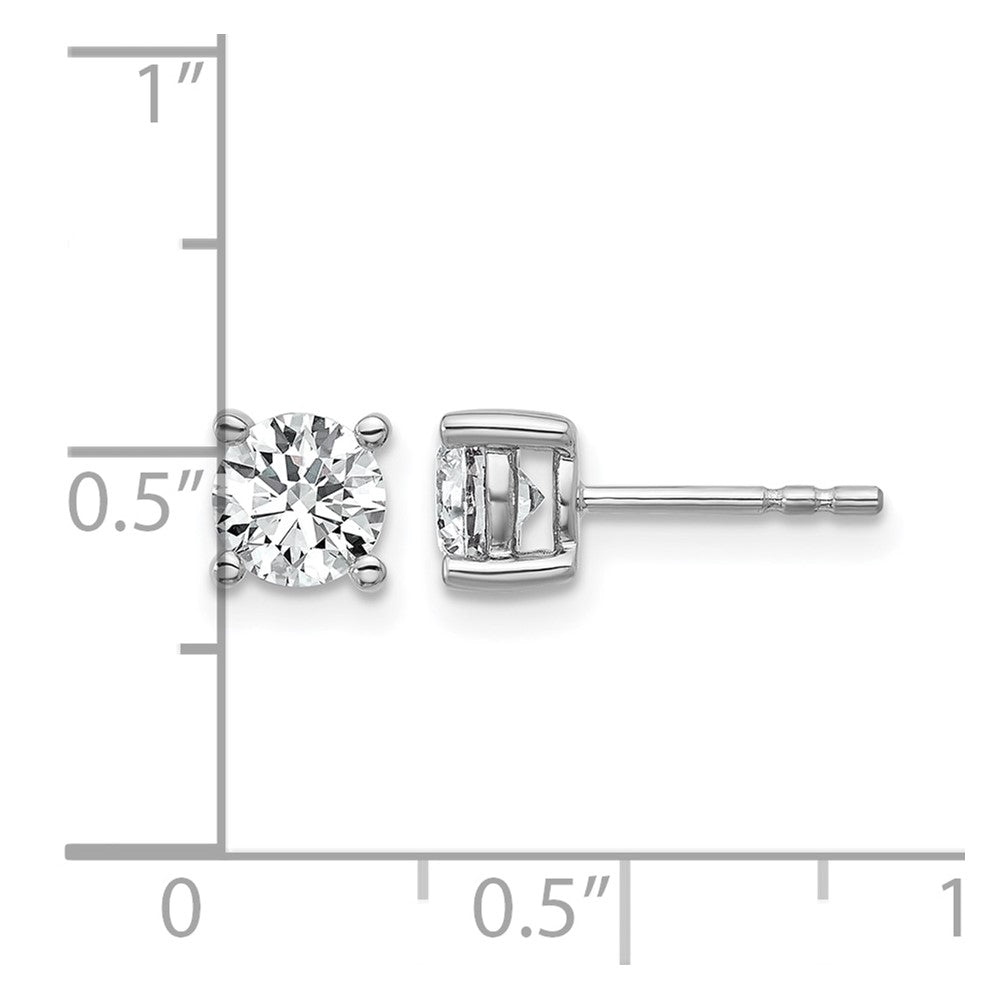 14kw 1ct Lab Grown Diamond VS/SI+ G+ Round Comp Heavyweight Earrings