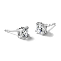 14kw 1ct Lab Grown Diamond VS+ F+ Round Comp Heavyweight Earrings