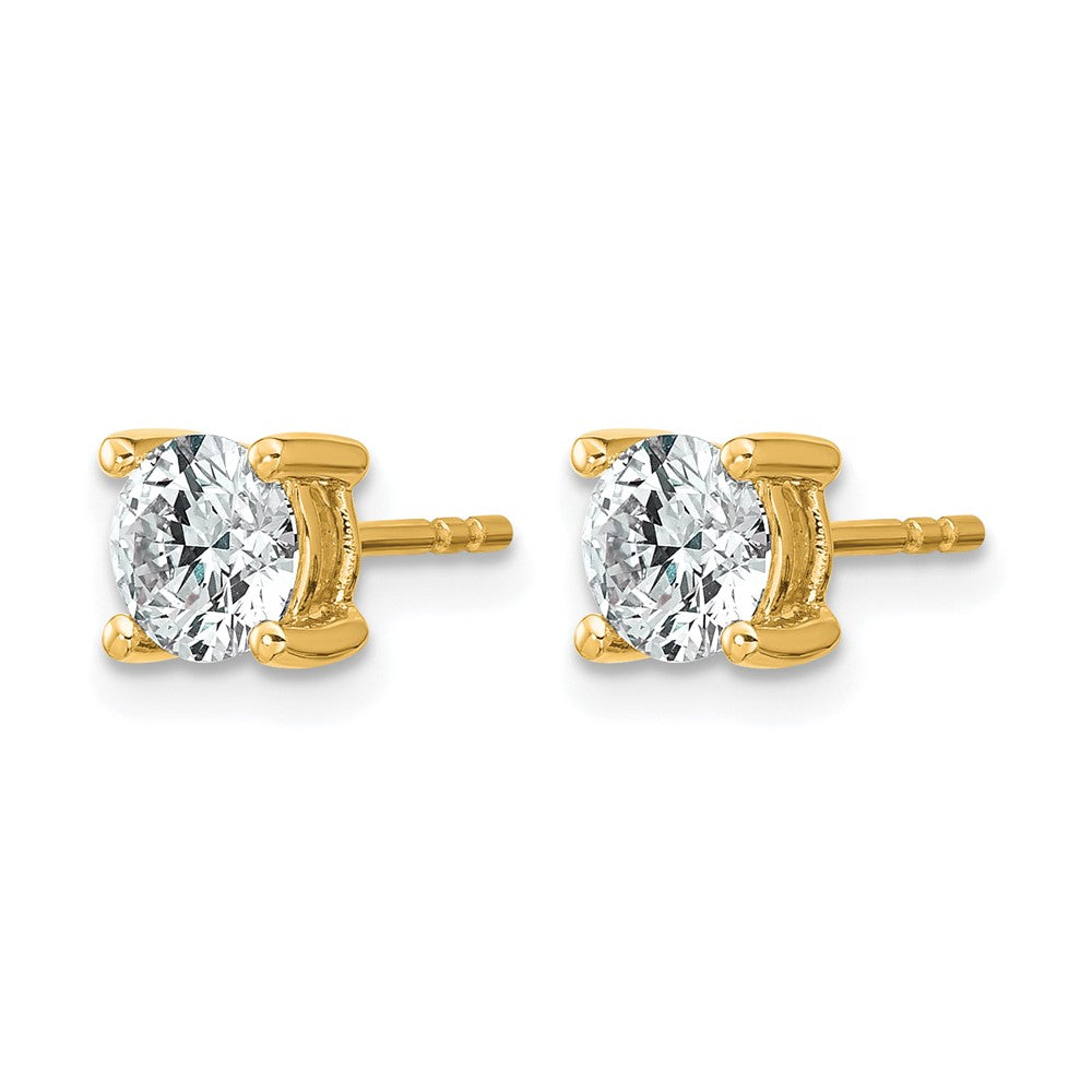 14ky 1ct Cert Lab Grown Diamond VS/SI+ G+ Round Comp Hvywt Earrings