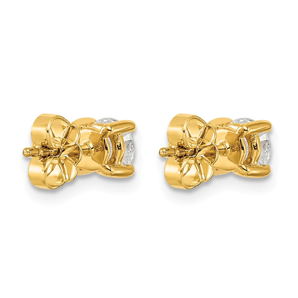 14ky 1ct Cert Lab Grown Diamond VS/SI+ G+ Round Comp Hvywt Earrings