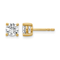 14ky 1ct Cert Lab Grown Diamond VS/SI+ G+ Round Comp Hvywt Earrings