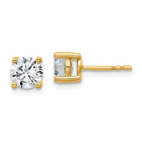 10ky 1 1/2ct Cert Lab Grown Diamond VS/SI+ G+ Round Comp Stud Earrings