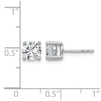 18kw 1 1/2ct Lab Grown Diamond VS+ F+ Round Complete Stud Earrings