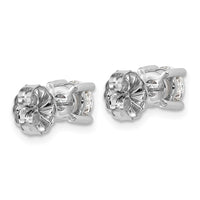 SS RH-plated 1 1/2ct Lab Grown Diamond VS+ F+ Round Comp Stud Earrings