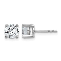 SS RH-plated 1 1/2ct Lab Grown Dia VS/SI+ G+ Round Comp Stud Earrings