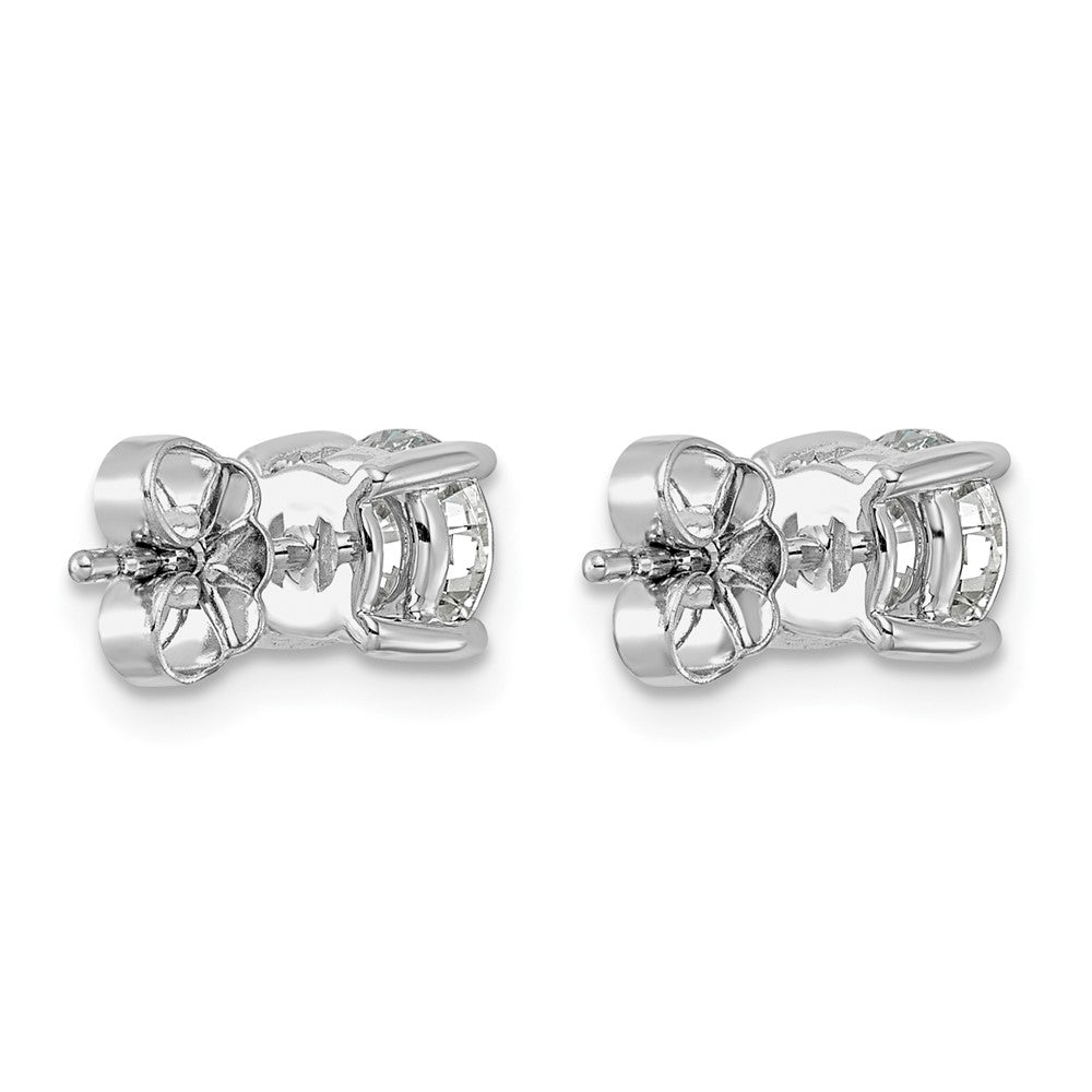 14kw 1 1/2ct Cert Lab Grown Dia VS+ F+ Round Comp Lightweight Earrings