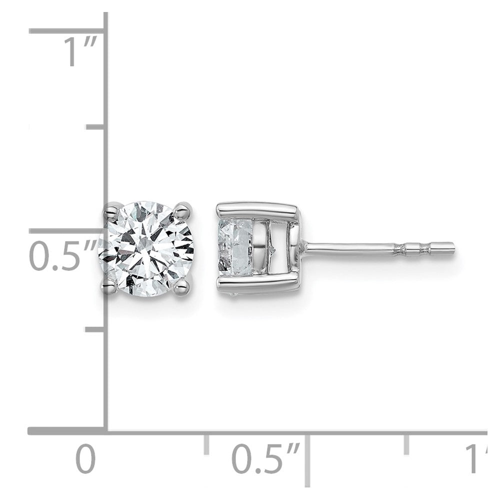 14kw 1 1/2ct Cert Lab Grown Dia VS/SI+ G+ Round Comp Lightweight Earrings