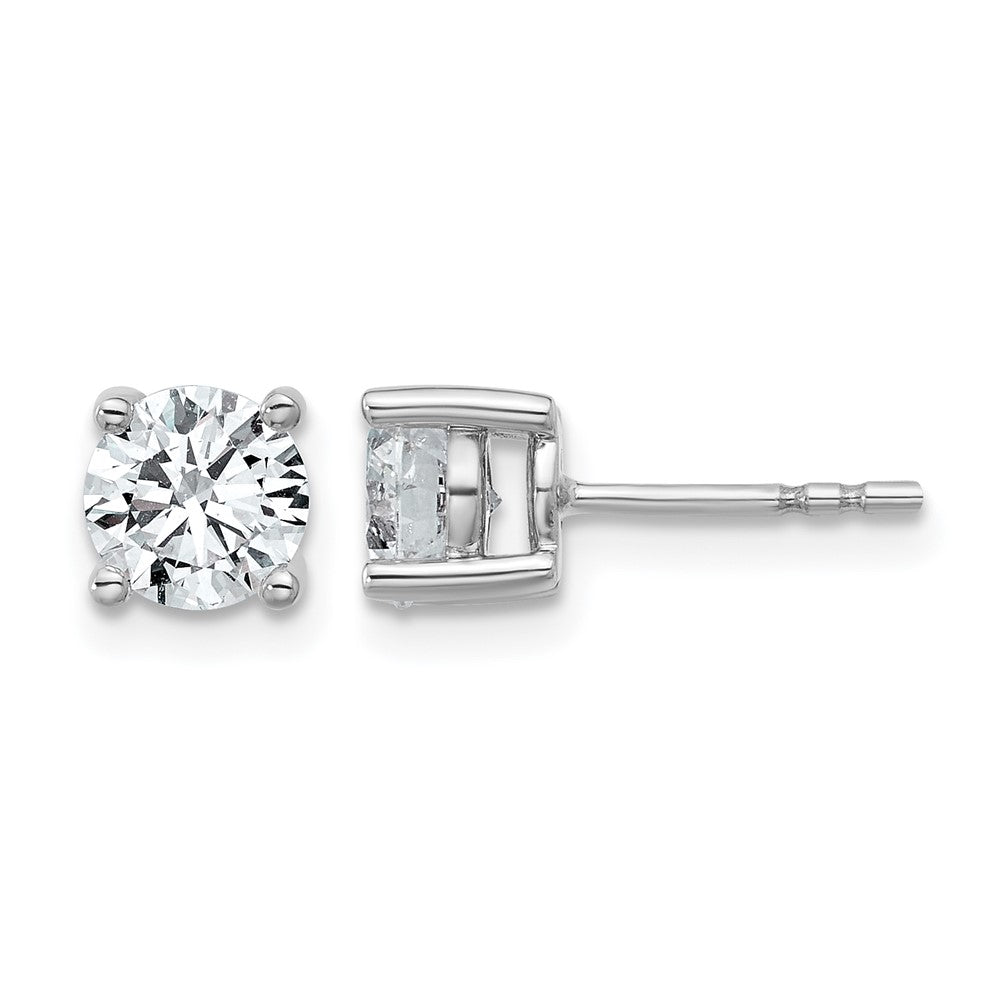 14kw 1 1/2ct Cert Lab Grown Dia VS+ F+ Round Comp Lightweight Earrings