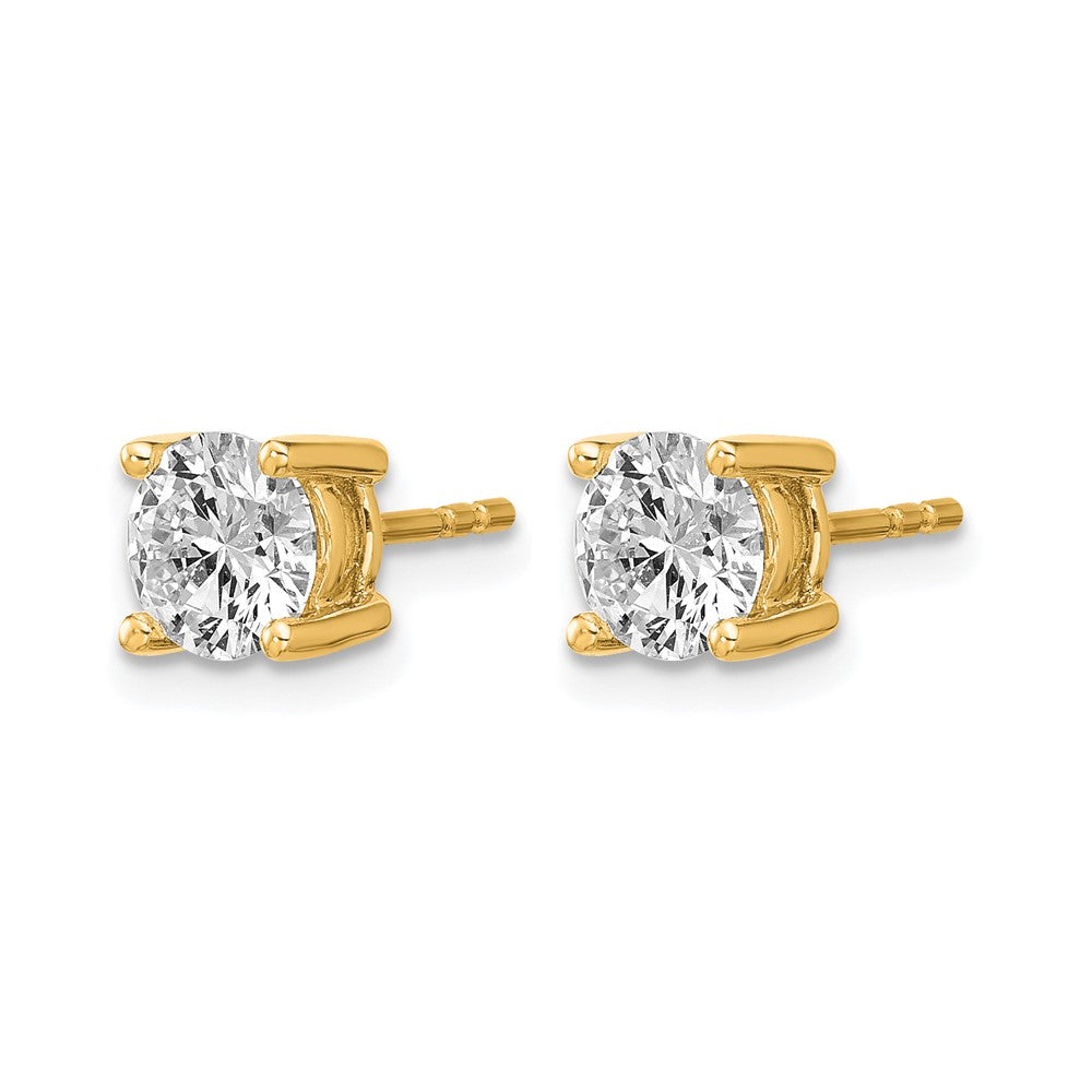 14ky 1 3/4ct Lab Grown Diamond VS+ F+ Round Comp Heavyweight Earrings