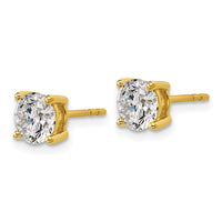 10ky 2ct Cert Lab Grown Diamond VS+ F+ Round Complete Stud Earrings