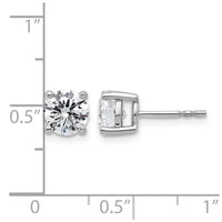 18kw 2ct Cert Lab Grown Diamond VS+ F+ Round Complete Stud Earrings
