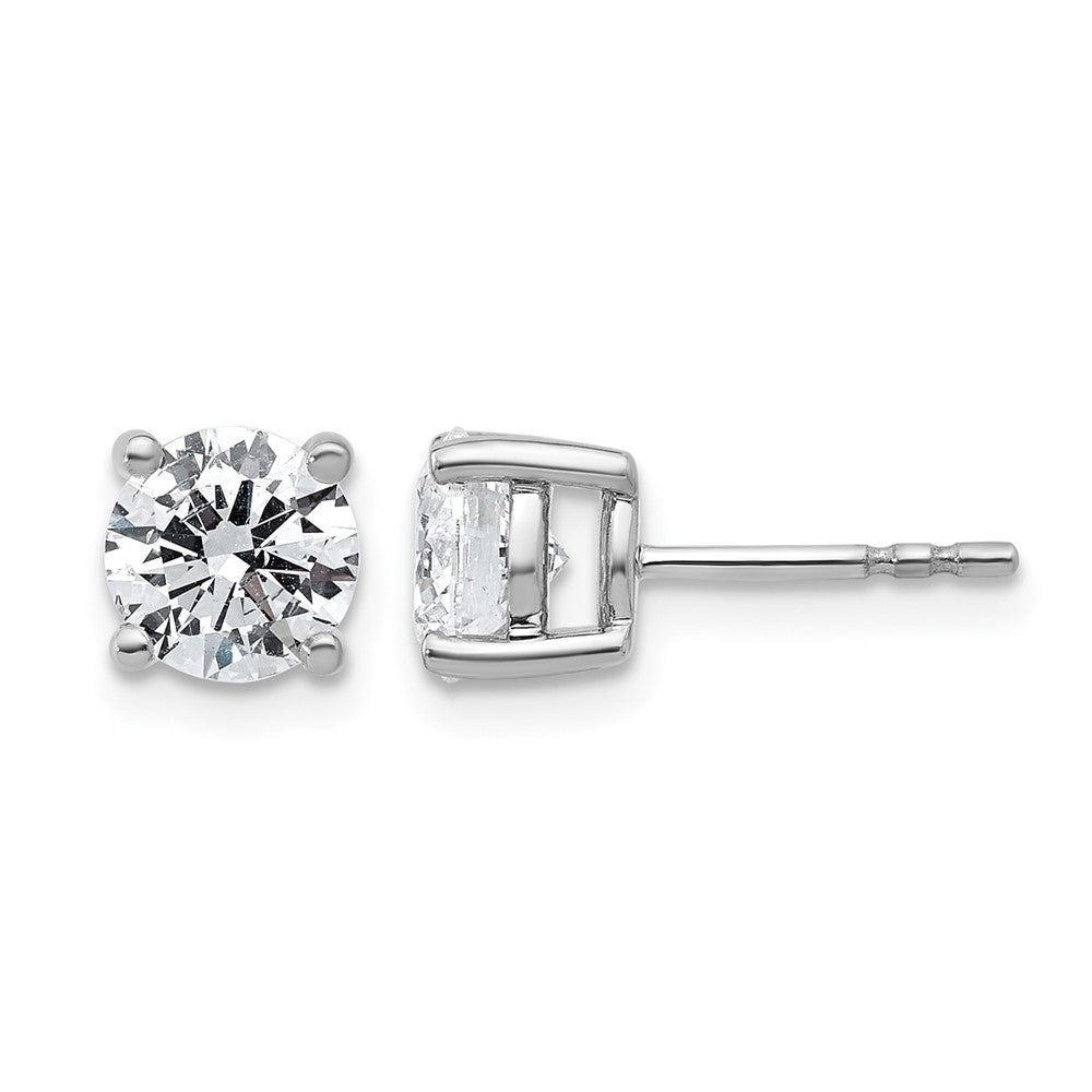 18kw 2ct Cert Lab Grown Diamond VS+ F+ Round Complete Stud Earrings