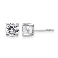 18kw 2ct Cert Lab Grown Diamond VS+ F+ Round Complete Stud Earrings