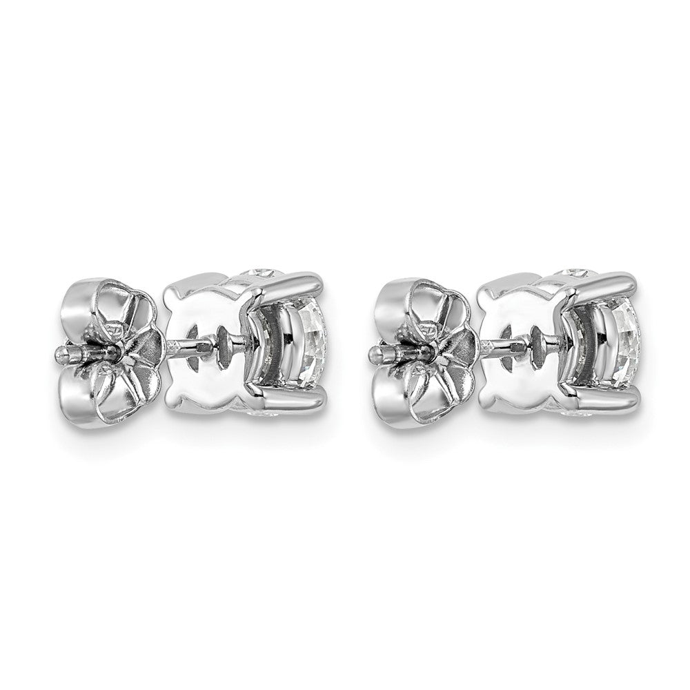Plat 2ct Lab Grown Diamond VS+ F+ Round Complete Stud Earrings
